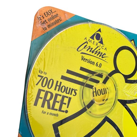 Vintage Rare 2000 AOL. Iconic "Running Man” V6.0 CD-ROM, New in package - Picture 4 of 5